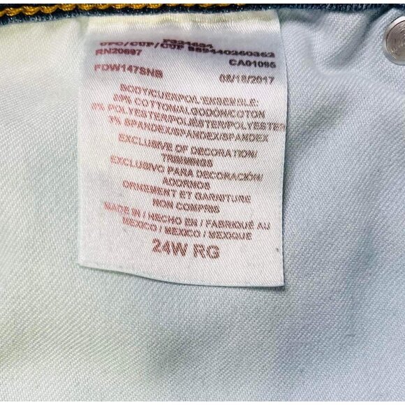 NEW Dickies Perfect Shape Womens Denim Blue Jeans Tummy Control Bootcut 24W RG - Picture 3 of 3